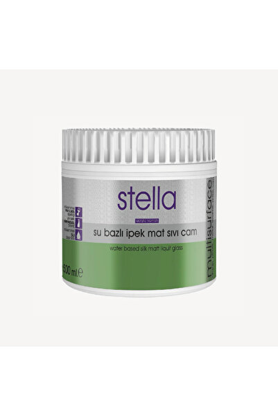 Stella Su Bazlı -Sıvı Cam -İpek Mat Boya -Şeffaf -500ml. -STELLA