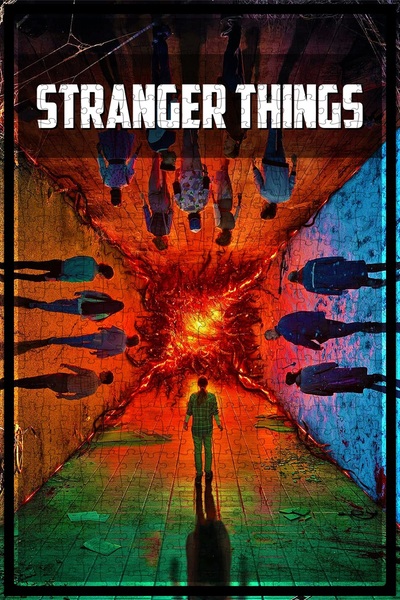 Jeronkarji Stranger Things (2016) Film Posterinin 500 Parça Puzzle Yapbozu Sürüm3