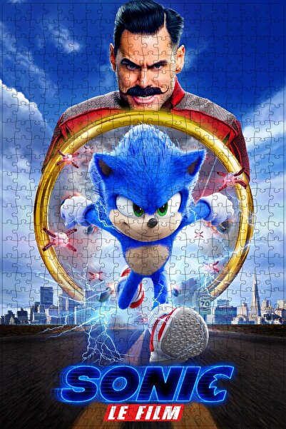 Jeronkarji Sonic the Hedgehog (2020) Film Posterinin 500 Parça Puzzle Yapbozu