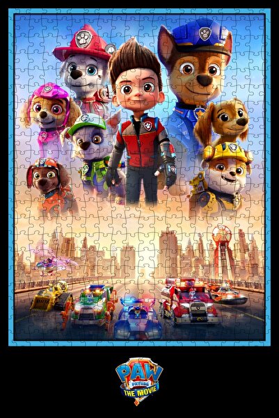 Jeronkarji PAW Patrol: The Movie (2021) Film Posterinin 500 Parça Puzzle Yapbozu