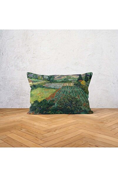 The Lucid Lab Field with Poppies- Gelincikli Tarla Çift Taraflı Yastık Kılıfı...