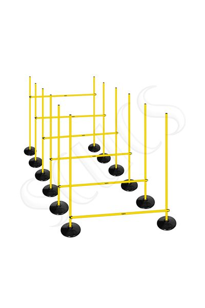 SCUCS SLALOM SET YELLOW WITH RUBBER BASE