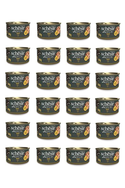Schesir After Dark Parça Etli Tavuklu Kedi Konserve 80 Gr. X 24 Adet