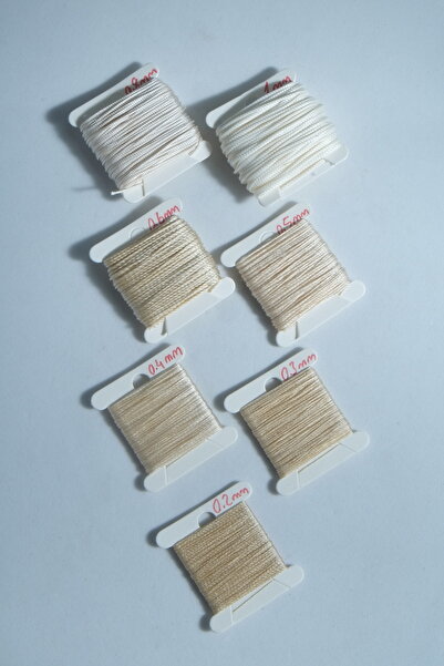 Eskişehir hobi sanat 10 Metre 7 Ölçü Tesbih Ipi Seti 0.2 Mm 0.3 Mm 0.4 Mm 0.5...