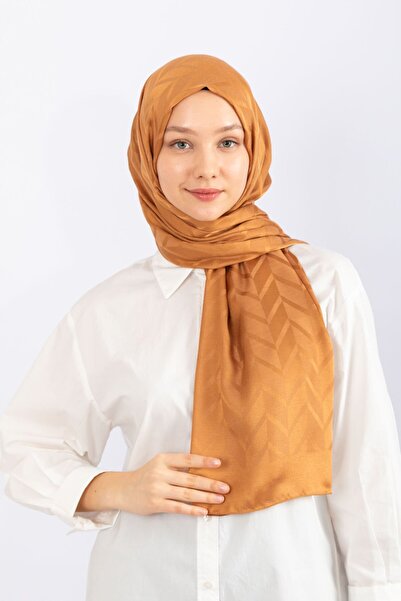 hijabchi Jacquard mătăsos importat Zigzag - Miere