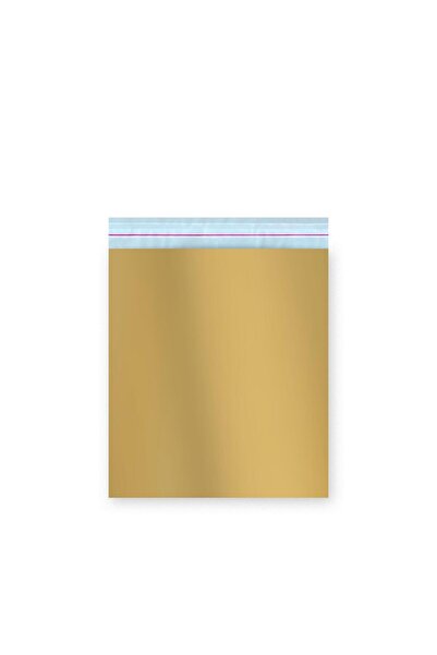 AMBALAJ PAZARI Bantlı Metalize Lüks Hediye Paketi Gold 17x25 cm - 50 Adet