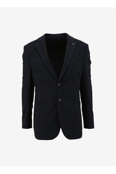 FABRIKA COMFORT Navy Blue Men's Mono Collar Regular Fit Jacket Fc4Sm-Ckt 0802