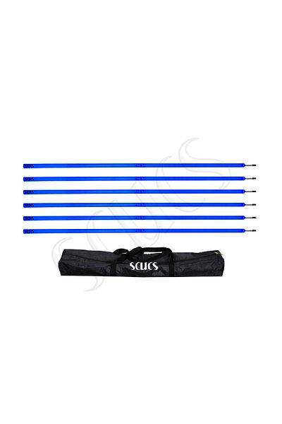 SCUCS SLALOM STICK NAILED 32 MM SET OF 6 BLUE WITH BAG