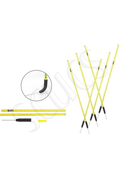 SCUCS SLALOM STICK RUBBER NAILED SET OF 6