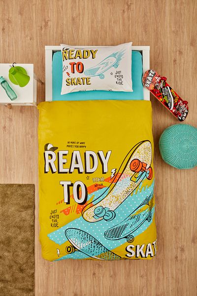 Karaca Home Young Skateboard 100% bumbac set de husă de pilota unică
