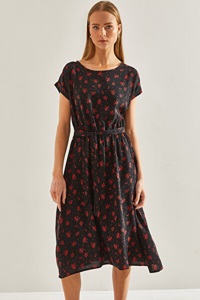 Bianco Lucci Dámské více vzorované šaty s elastickým pasem60101047