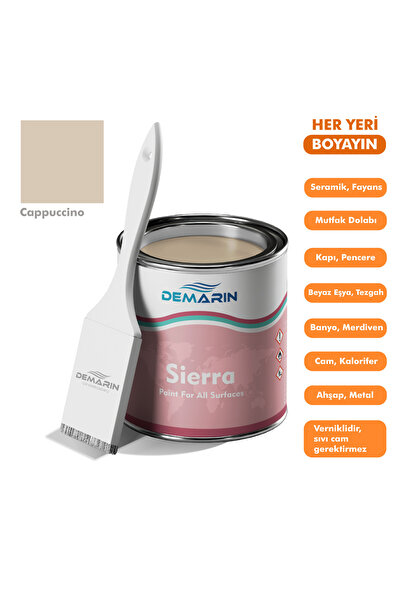 Demarin Her Şeyi Boyayabilen Demarin Sierra Tek Bileşen Fayans, Tezgah, Seramik, Mobilya, Zemin Boyası 1 Kg
