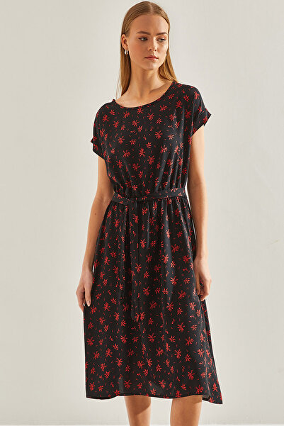 Bianco Lucci Dámské více vzorované šaty s elastickým pasem60101047