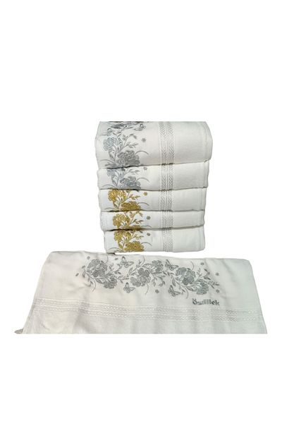 Özdilek 6 Pieces Azalea Embroidered Towel Model 22-19