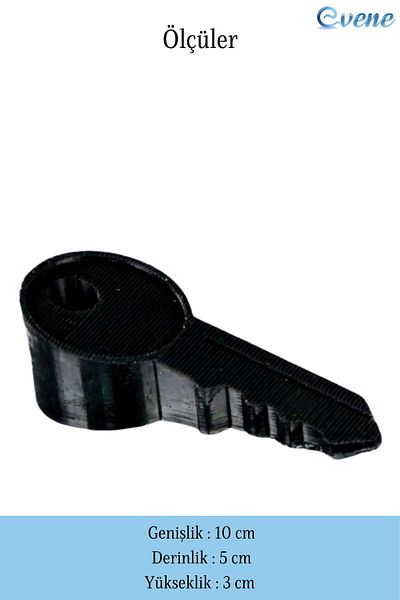 Evene Black Decorative Door Stopper - 4 Pieces Model 5: Holder and Stopper