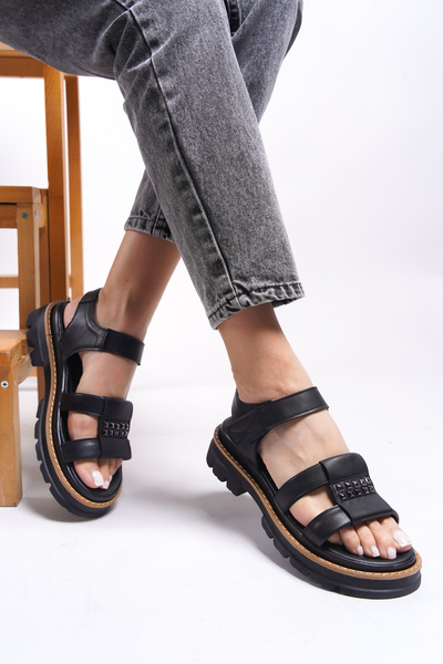 Riccon Sandale de damă 0012715   Negru
