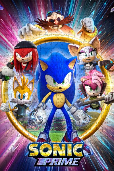 Jeronkarji Sonic Prime (2022) Film Posterinin 500 Parça Puzzle Yapbozu Sürüm2