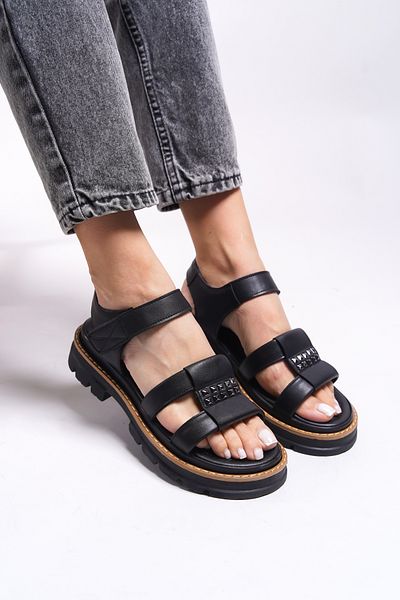 Riccon Sandale de damă 0012715   Negru