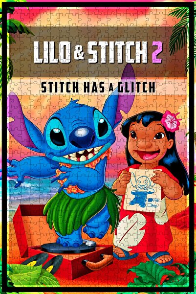 Jeronkarji Lilo & Stitch 2: Stitch Has a Glitch (2005) Film Posterinin 500 Parça Puzzle Yapbozu