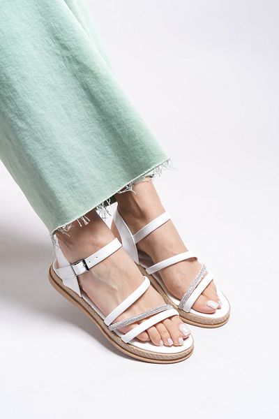 Riccon Damen Sandalen0012102 Weiße Haut