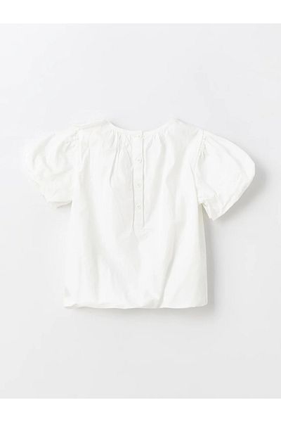 LC Waikiki LCW baby Crew Neck Balloon Sleeve Baby Girl Shirt