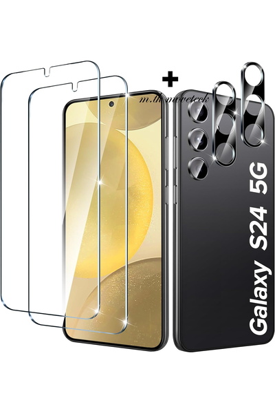 m.tk moveteck Samsung Galaxy S24 6.2" Uyumlu Ekran Koruyucu Cam Ve 3D Hd Kame...