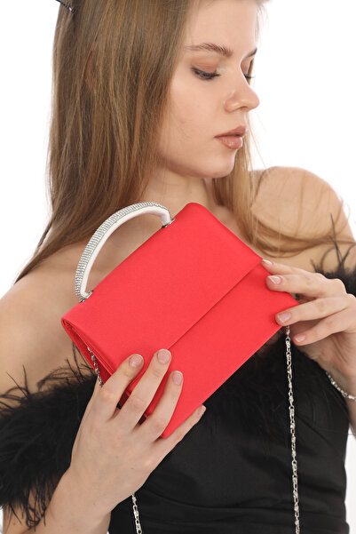 Piedra Червоний колір Сатиновий тканинний аксесуар з каменем Магнітна застібк...