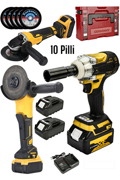 Genel Markalar Alman 2'li Set 597Vf 10 Pilli Çelik Şanzuman Somun Sıkma Sökme...