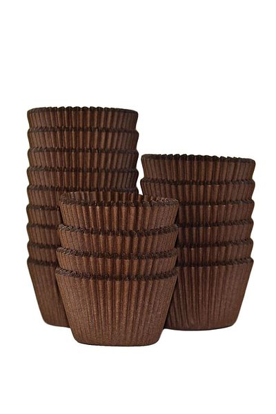Trend Hediye Sepeti Takribi 200 Pieces Large Size Brown Muffin Cake Mold 50x40 Mm, Cupcake Paper, Brownie Mold