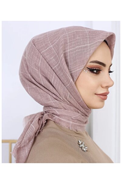 Trablus Tesettür Kadın Pamuklu Nope Eşarp //Falamlı Keten Eşarp