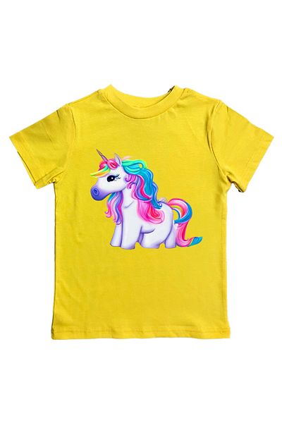 UNICORN bumbac imprimat tesatura din bumbac pieptanat vara tricou copii