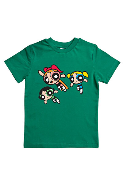 SEDİRLİ Tricou pentru copii din bumbac pieptănat cu imprimeu Power full girls