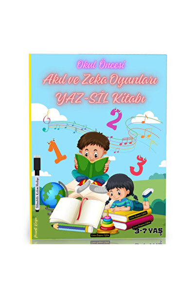 Enine Boyuna Eğitim Preschool Mind and Intelligence Games Yaz-Sil Book
