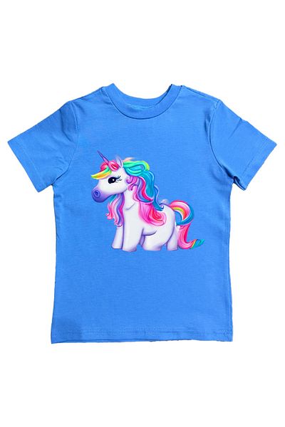 UNICORN bumbac imprimat tesatura din bumbac pieptanat vara tricou copii
