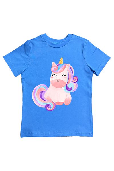 UNICORN bumbac imprimat tesatura din bumbac pieptanat vara tricou copii