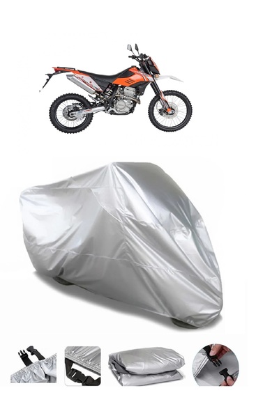 AUTOLION مشمع دراجة نارية باللون الرمادي من Mondial X-Treme Enduro عالي الجودة