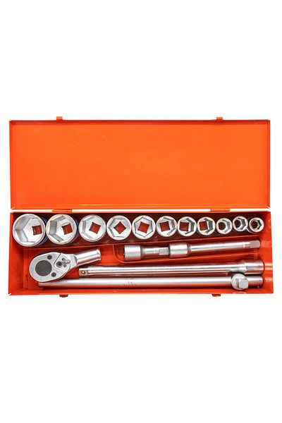 Titi 6056 3/4" 6 Corner Socket Wrench Set 16 Pieces (With Metal Box)
