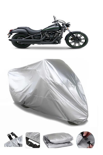 AUTOLION Kawasaki VN 900 Custom Special Gray Motorcycle Tarpaulin Premium Qua...