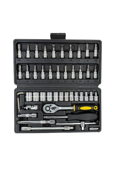 Titi 5587 مجموعة مفاتيح مقبس صغير 1/4 بوصة مع طرف 46 قطعة