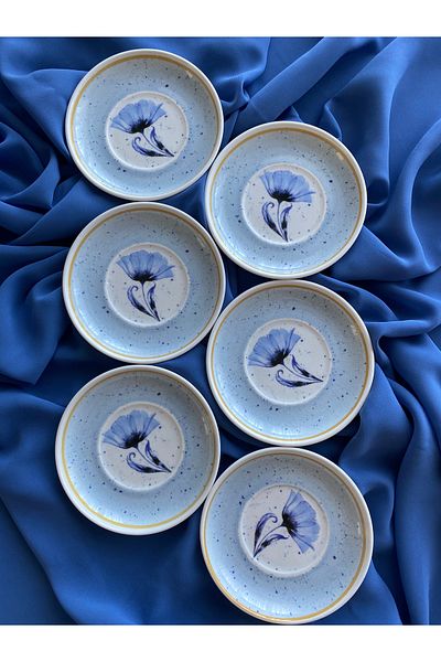 VENÜS HOME DECORATION Ferret Model 6 Pieces Tea Plate