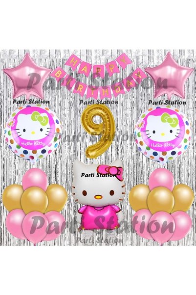 Parti Station Hello Kitty Balloon Set 9 Years Old Hello Kitty Cute Cat Concep...
