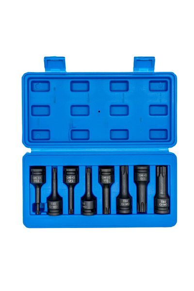 Titi 6018 1/2" Air Long Torx Socket Set 8 Pieces