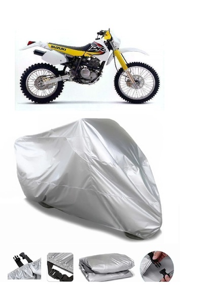 AUTOLION مشمع دراجة نارية سوزوكي DR350 باللون الرمادي عالي الجودة