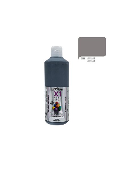 Polisan X1art Multisurface Hobi Boyası 500ml - 0094 Antrasit