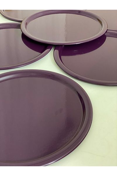 Elzem PURPLE COLOR ROUND MODEL 6-PIECE PRESENT TABLE LUX