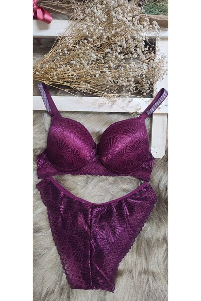 SATTENS Set sutien cu dantelă cu pietre