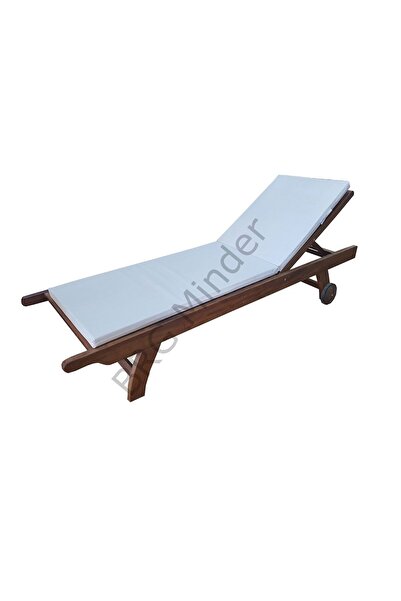 MİNDERSAN Solmazlık Garantili Akrilik Krem Şezlong Minderi 180-55-5 Cm