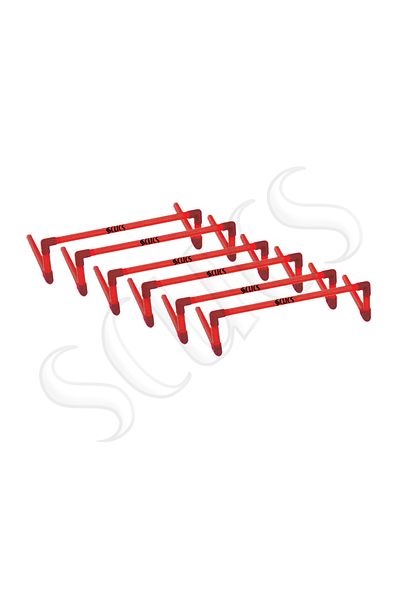 SCUCS Zip Laura Obstacle Set - 10 cm, Set of 6, Red