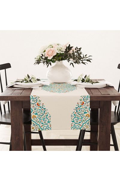Filamente Ramadan Runner / Ramadan Pattern / Stain Resistant - Washable Micropetek Fabric 140x40