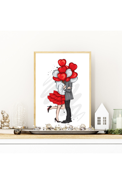 Dekorsiahome Tablou dintr-o singură bucată cu ramă din lemn Valent